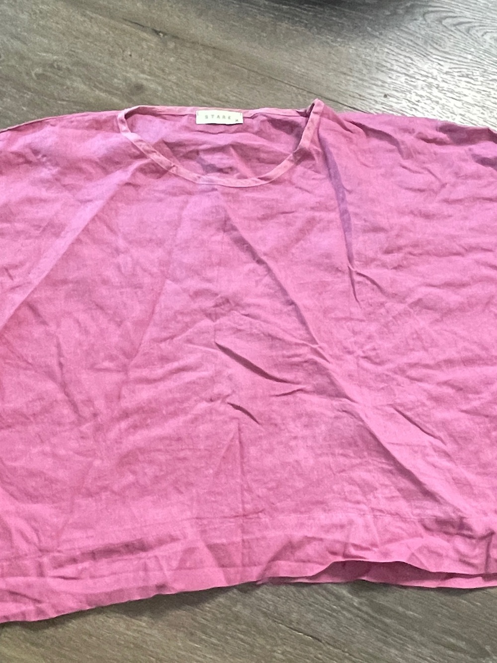 STARK X Oversized Boxie Linen Top S